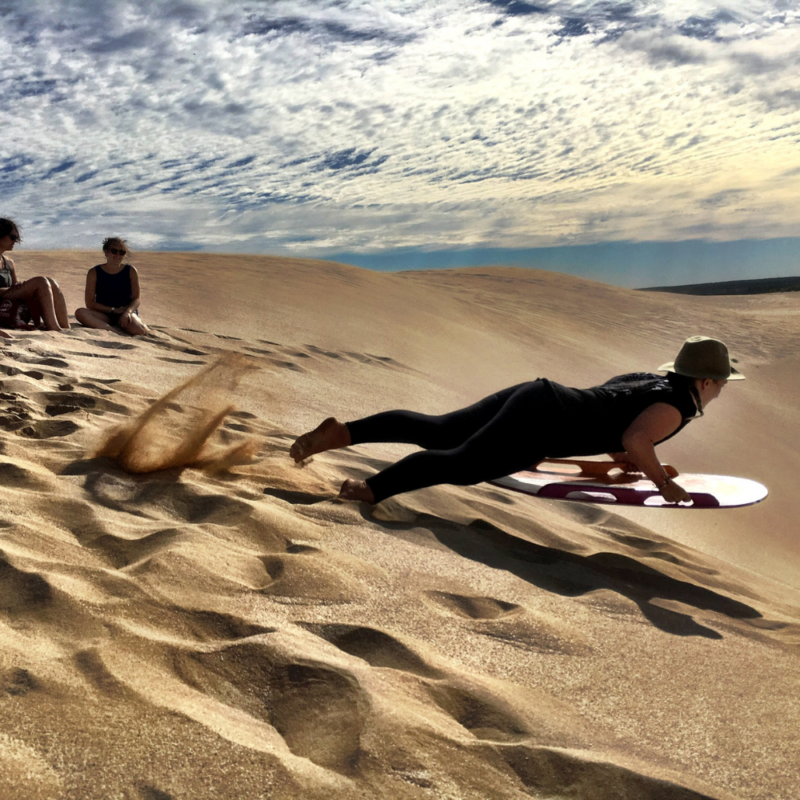 Sandboardingon the Beach in South Australia