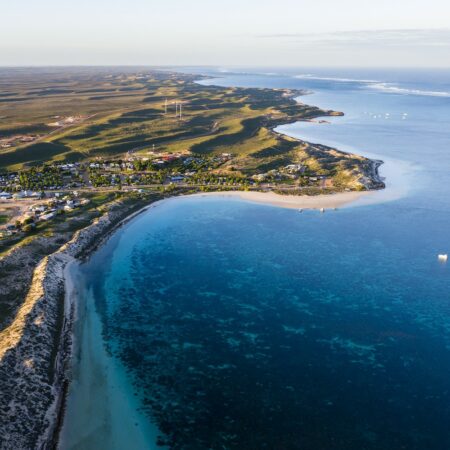 View from the air. Western Australia Coral Bay on our Western Australia tours
