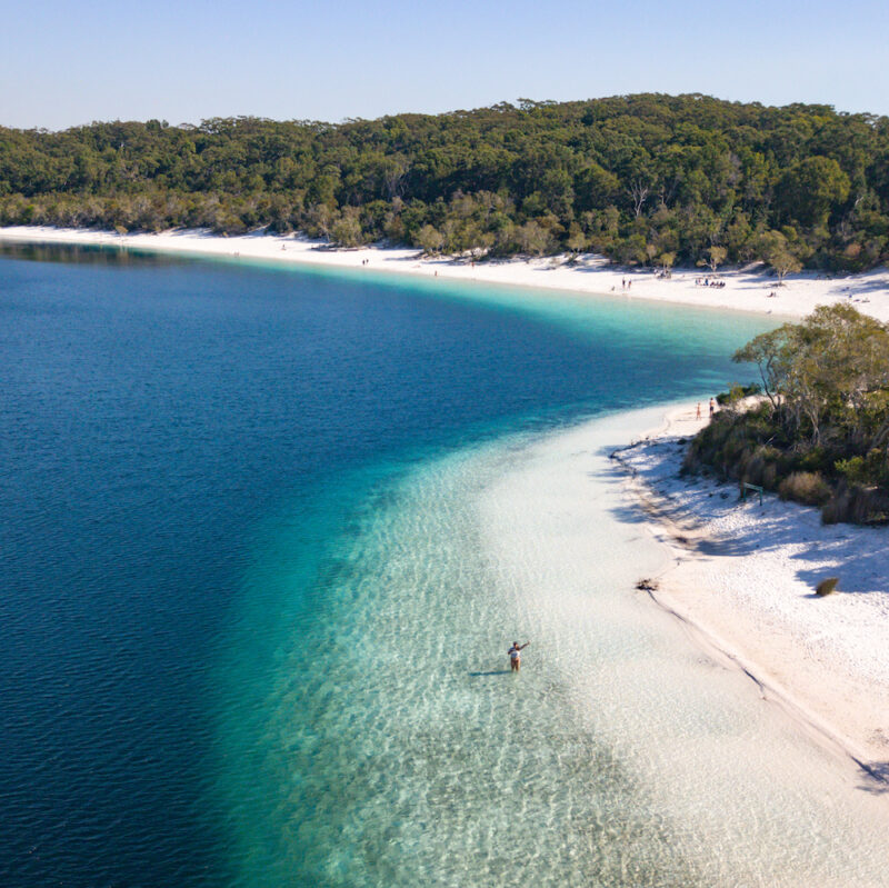 Drone Fraser Island Lake