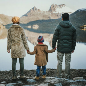 Cradle Mountain Family on our Cradle Mountain tour in Tasmania. family tours australia