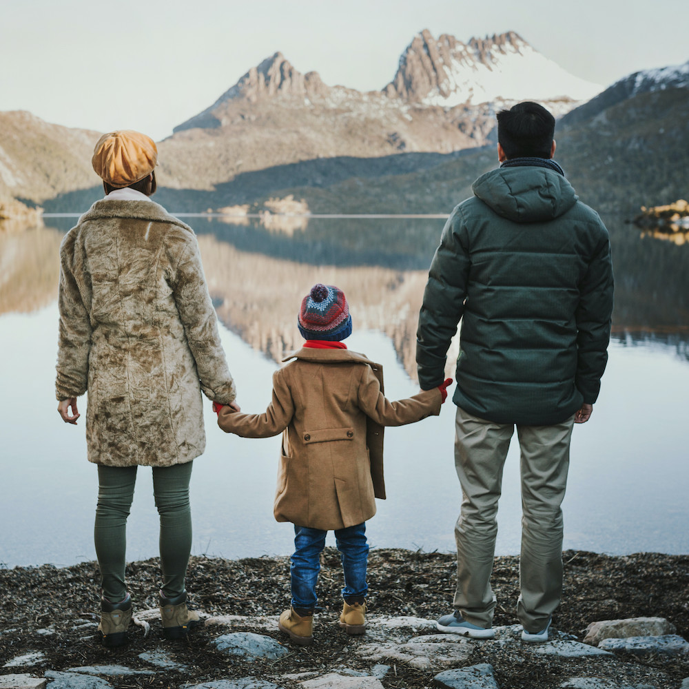 Cradle Mountain Family on our Cradle Mountain tour in Tasmania.