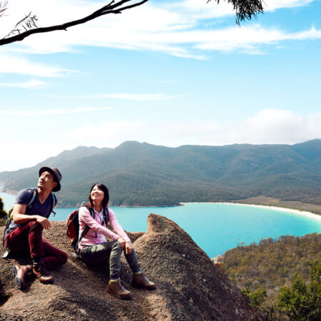 Freycinet Experience Walk on our Wineglass Bay tour in Tasmania.