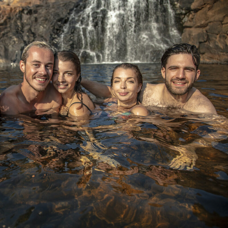 Swimming in the waterfalls of Litchfield National Park