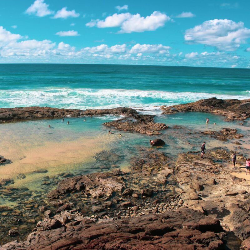 Champagne Pools on our Fraser Island tours