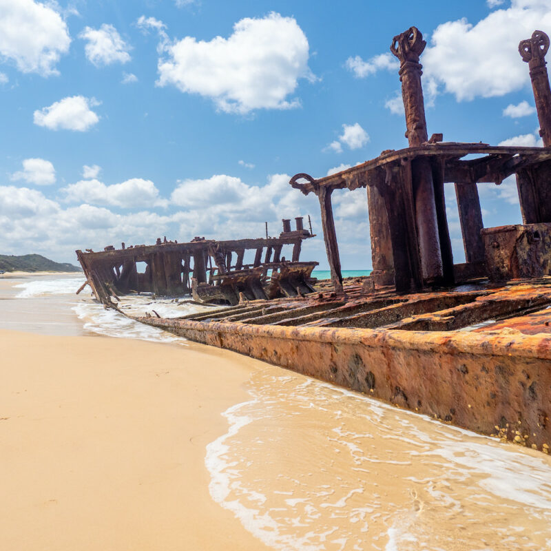 Visit the Maheno Shipwreck on our Fraser Island Tours