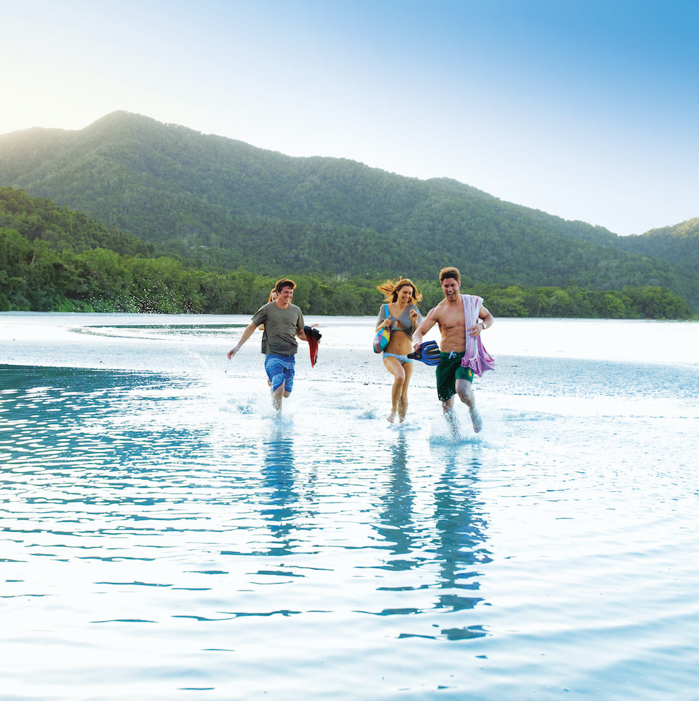 Group running on our Cape Tribulation and Daintree Rainforest tours.