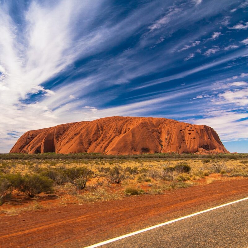 Uluru from the road on our Northern Territory tours.