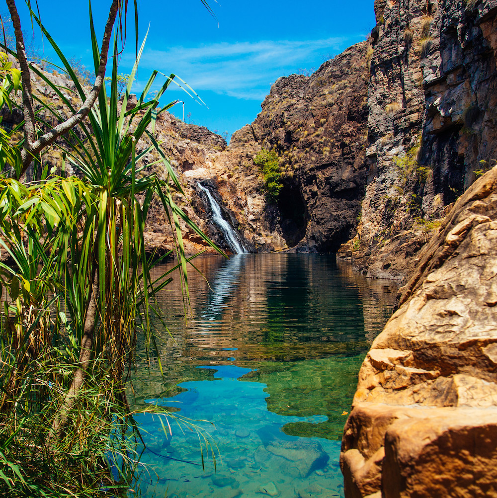 Real Aussie Adventures, Small Group Adventure Tours Australia. Barramundi Gorge in Kakadu National Park on our Kakadu tours from Darwin