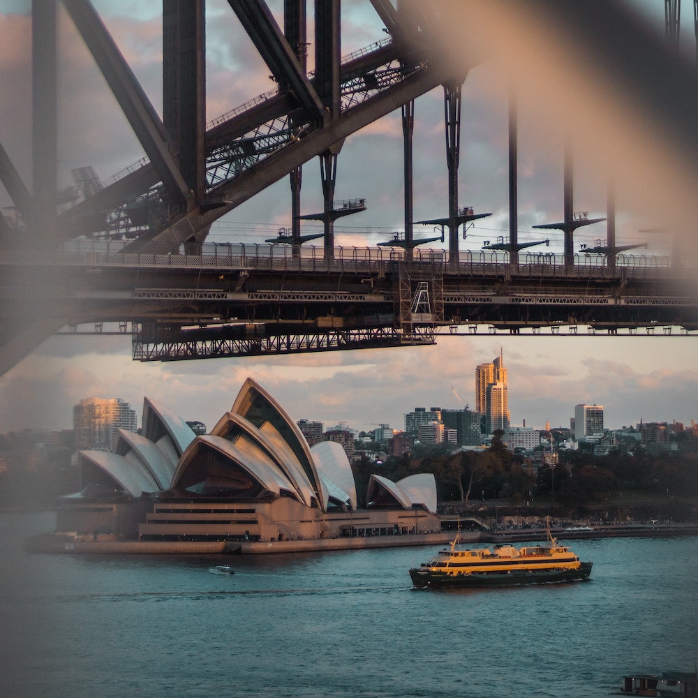 Sydney view of the bridge on your Sydney tour