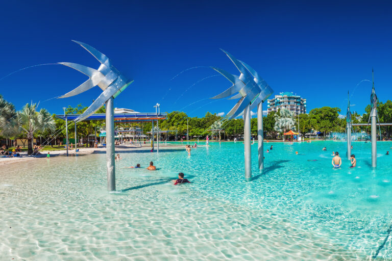 Real Aussie Adventures, Small Group Adventure Tours Australia. Picture of the Cairns Lagoon. Cairns tours in Australia