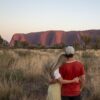 Real Aussie Adventures, Small Group Adventure Tours Australia. YULARA ULURU SUNRISE in Uluru on our Northern Territory tours.