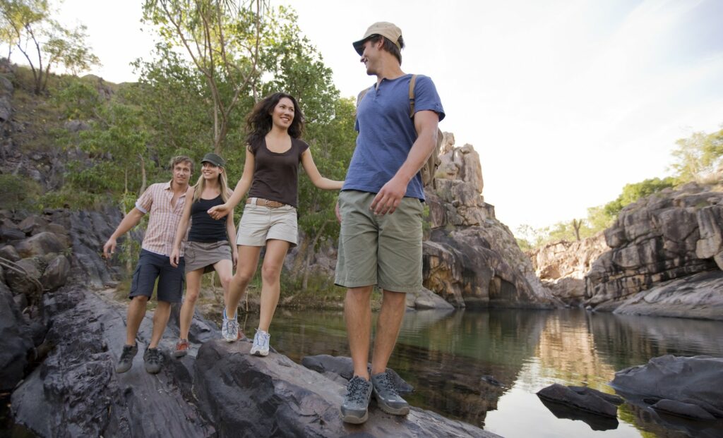 Real Aussie Adventures, Small Group Adventure Tours Australia. Gunlom Falls in Kakadu National Park, NT on our Northern Territory tours