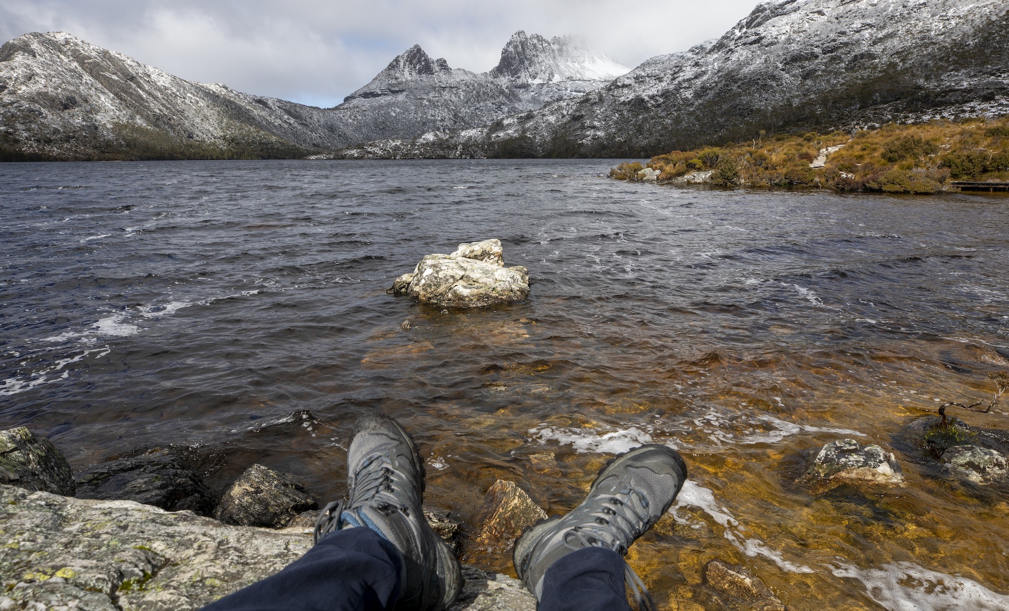 Real Aussie Adventures, Small Group Adventure Tours Australia. Dove Lake, Cradle Mountain