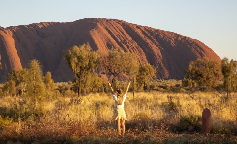 Real Aussie Adventures, Small Group Adventure Tours Australia. Yulara Sunrise on Uluru and Kata Tjuta tour
