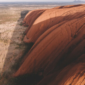 Aerial Perspective. Early morning light on Mutijulu walk, Uluru. Uluru on our Northern Territory tours.