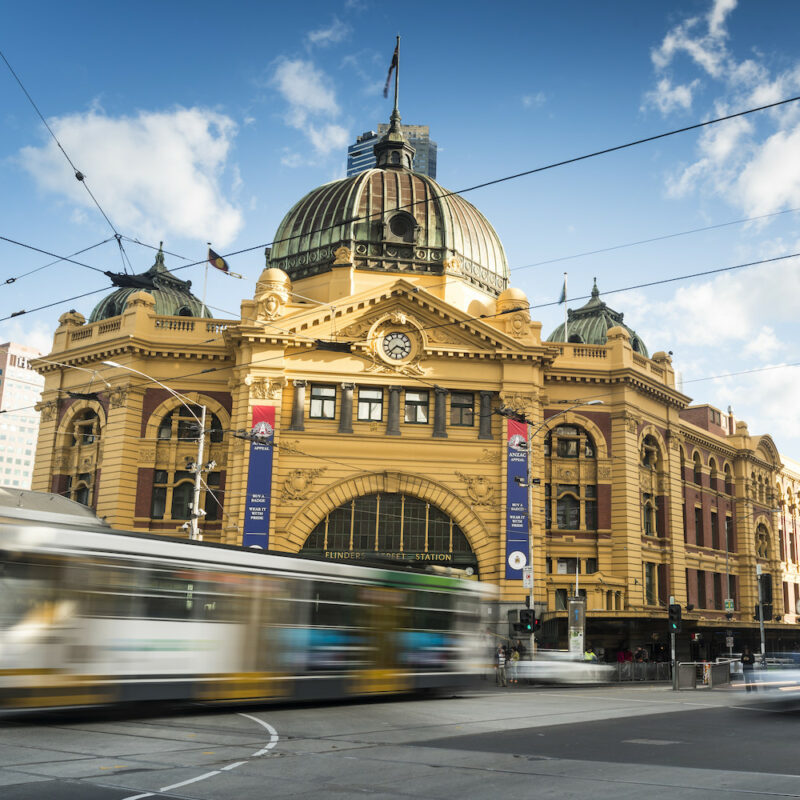 Real Aussie Adventures, Small Group Adventure Tours Australia. Flinders Street Station, Melbourne, VIC