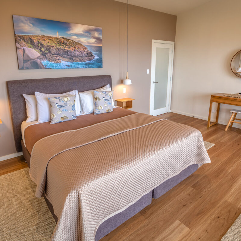 Bedroom on Sea Dragon Lodge on your Kangaroo Island honeymoon accomodation