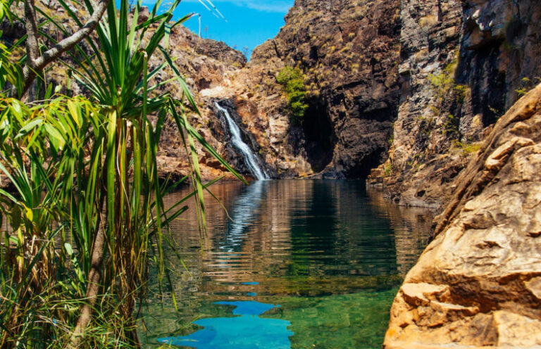 Real Aussie Adventures, Small Group Adventure Tours Australia. Barramundi Gorge in Kakadu National Park on our Kakadu tours from Darwin