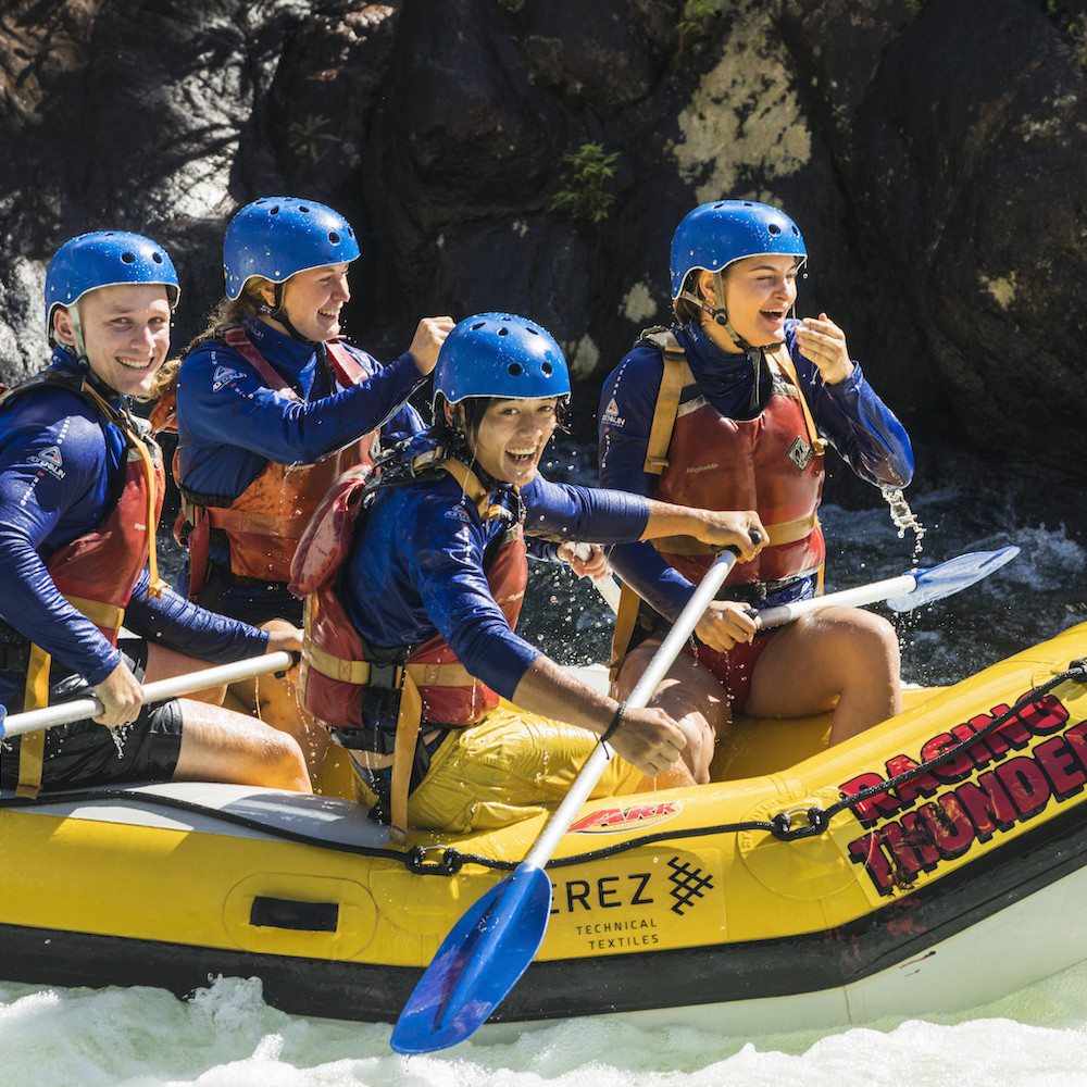 Experience the ultimate adrenaline rush with our white water rafting tour in Cairns. Conquer grade 3 & 4 rapids on the Tully River, surrounded by World Heritage rainforest. Book now!