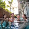 Bali Canggu Group on tour in Bali in the Pool